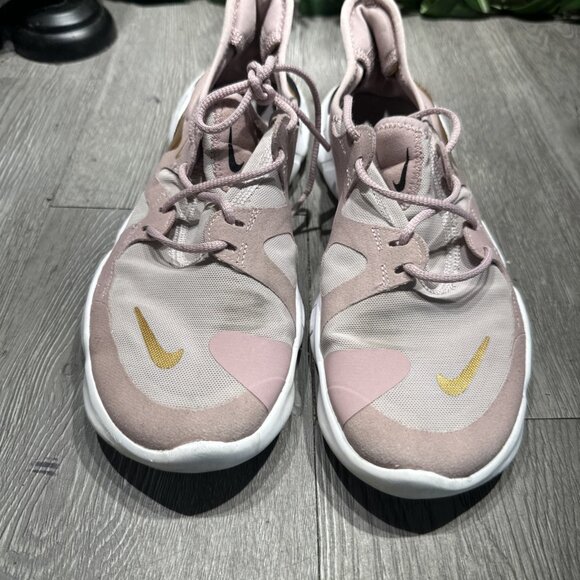 Nike Free RN 5.0 Women's Size 8 Running Shoes Pink Gold Black AQ1316-501 - Picture 3 of 10